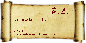 Paleszter Lia névjegykártya